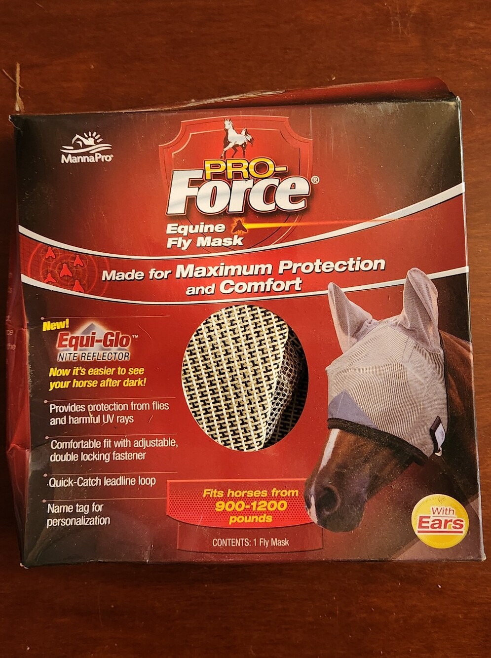 Equine Fly Mask with Ears - White